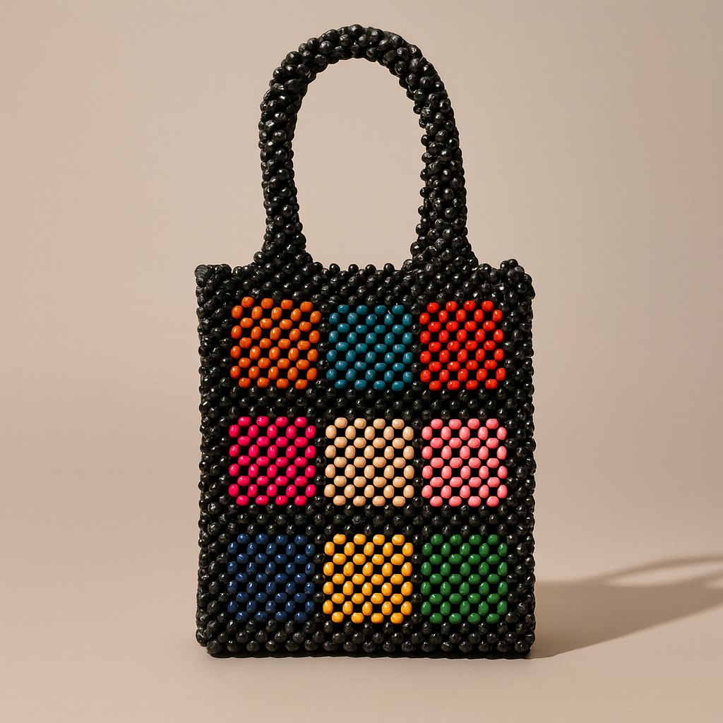 Wood Beads Hand Bag
