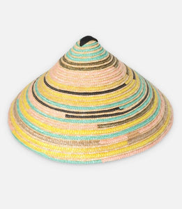 Asian Conical Multicolor Straw Hat