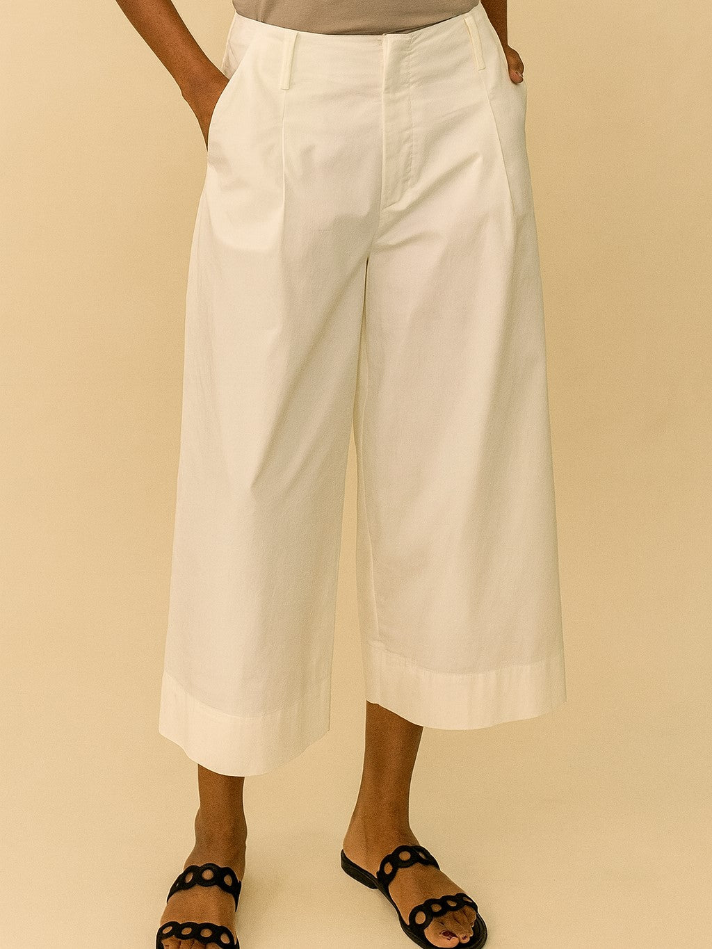 Poplin Cropped Pants