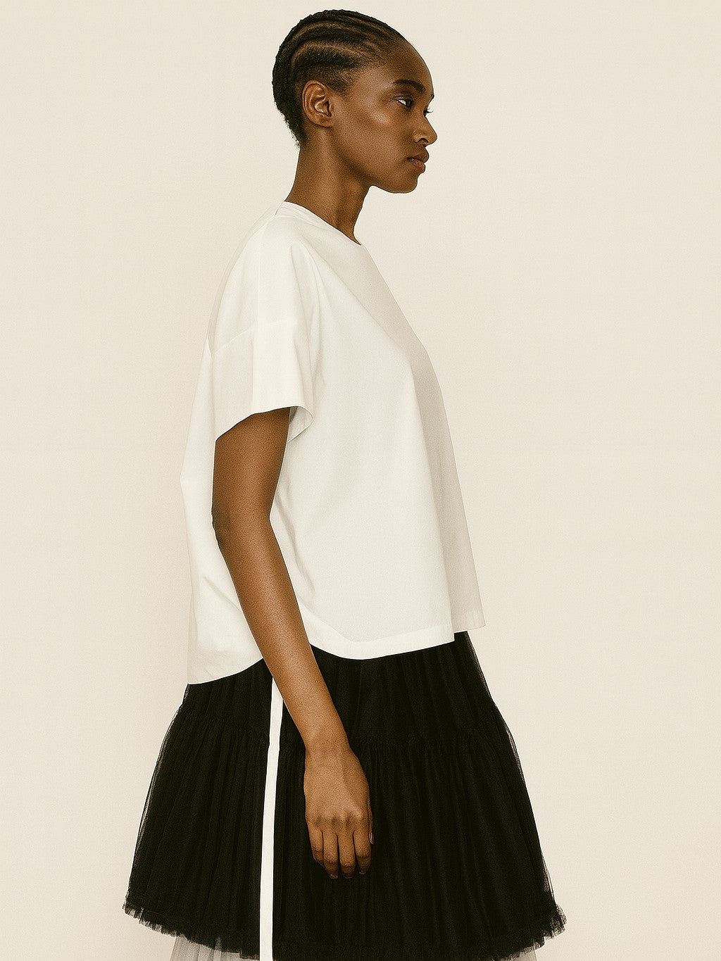 Poplin Loose Shirt with Band