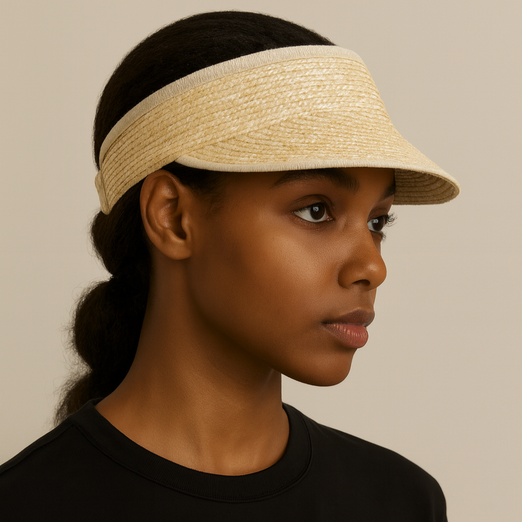 Natural Straw Visor Hat