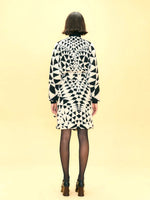 Load image into Gallery viewer, Black &amp; White Heart Deco Maxi Fleece Coat
