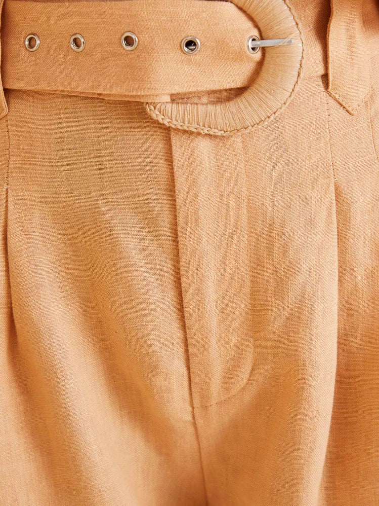 Beige Tailored Shorts