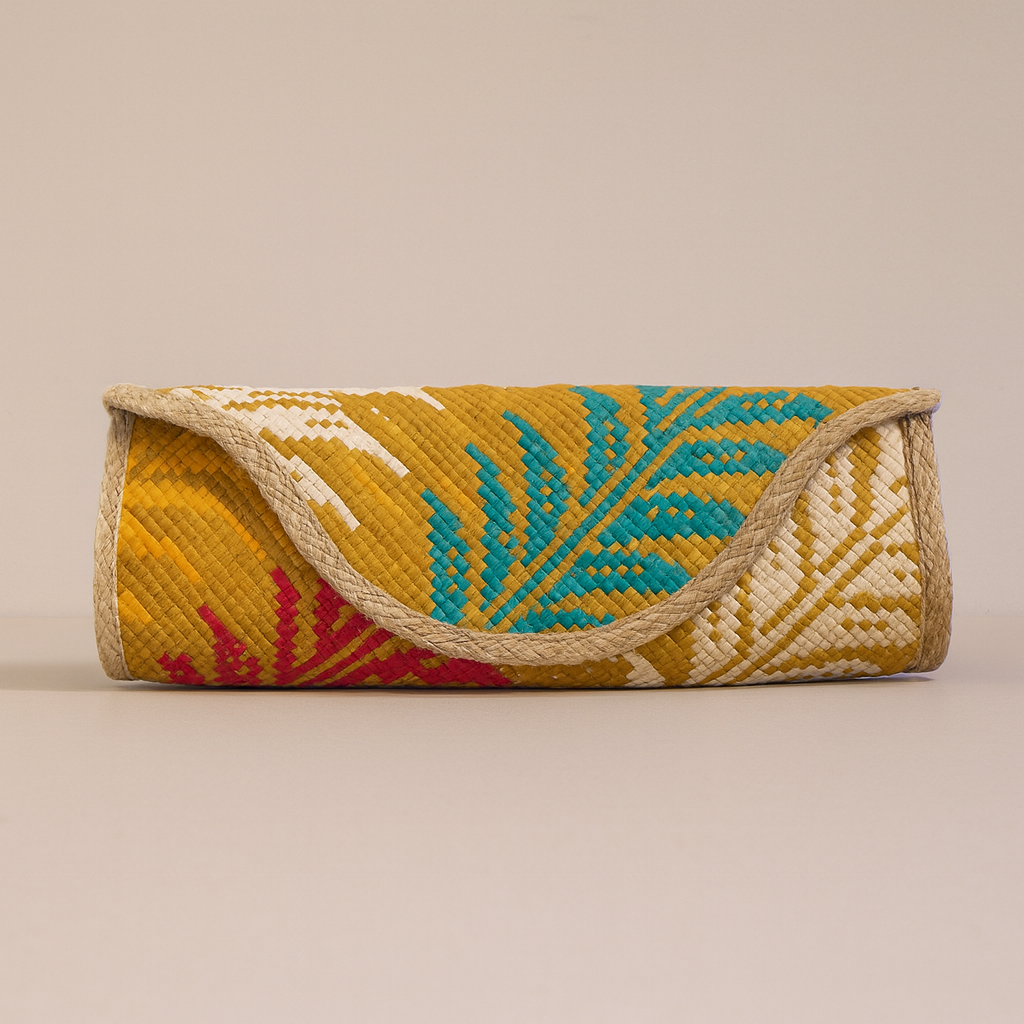 Woven Straw Clutch