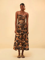 Load image into Gallery viewer, Brown Shuhu Maxi Dress Sleeveless
