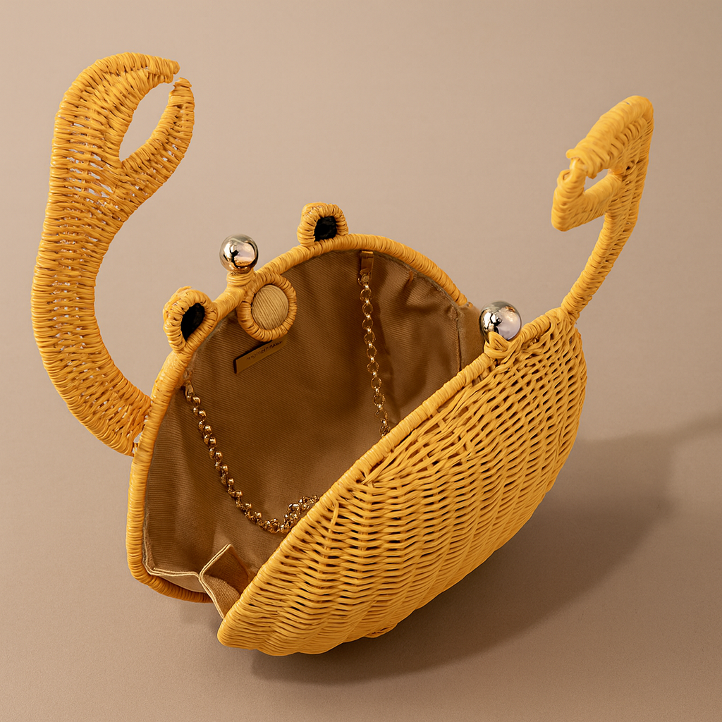 Crab Wicker Bag