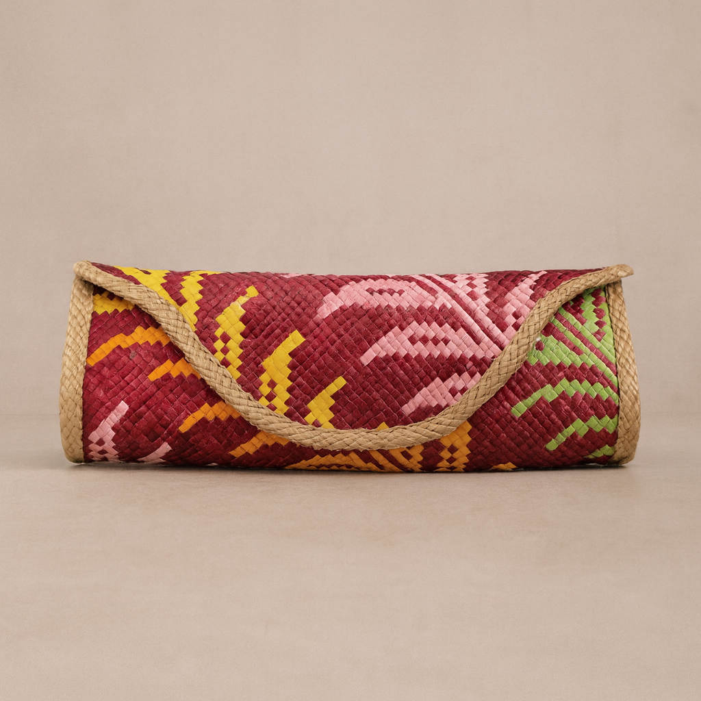Woven Straw Clutch