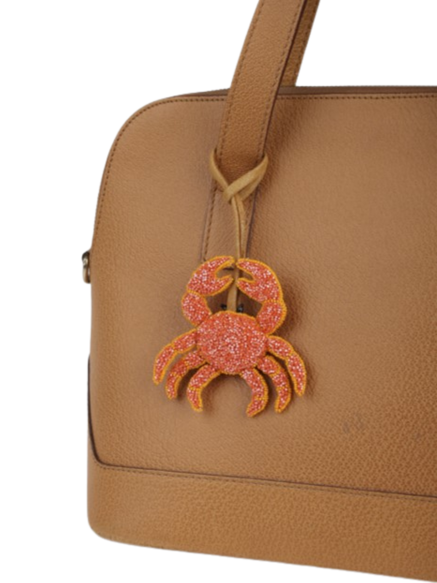 beaded bag charm crab shape