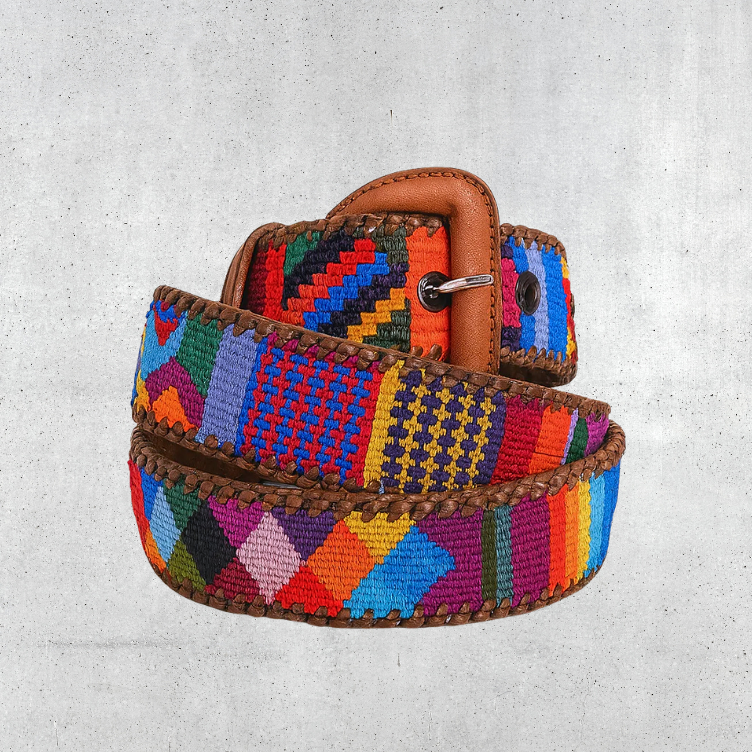 Guatemalan Multicolor Belt Silk Embroidery