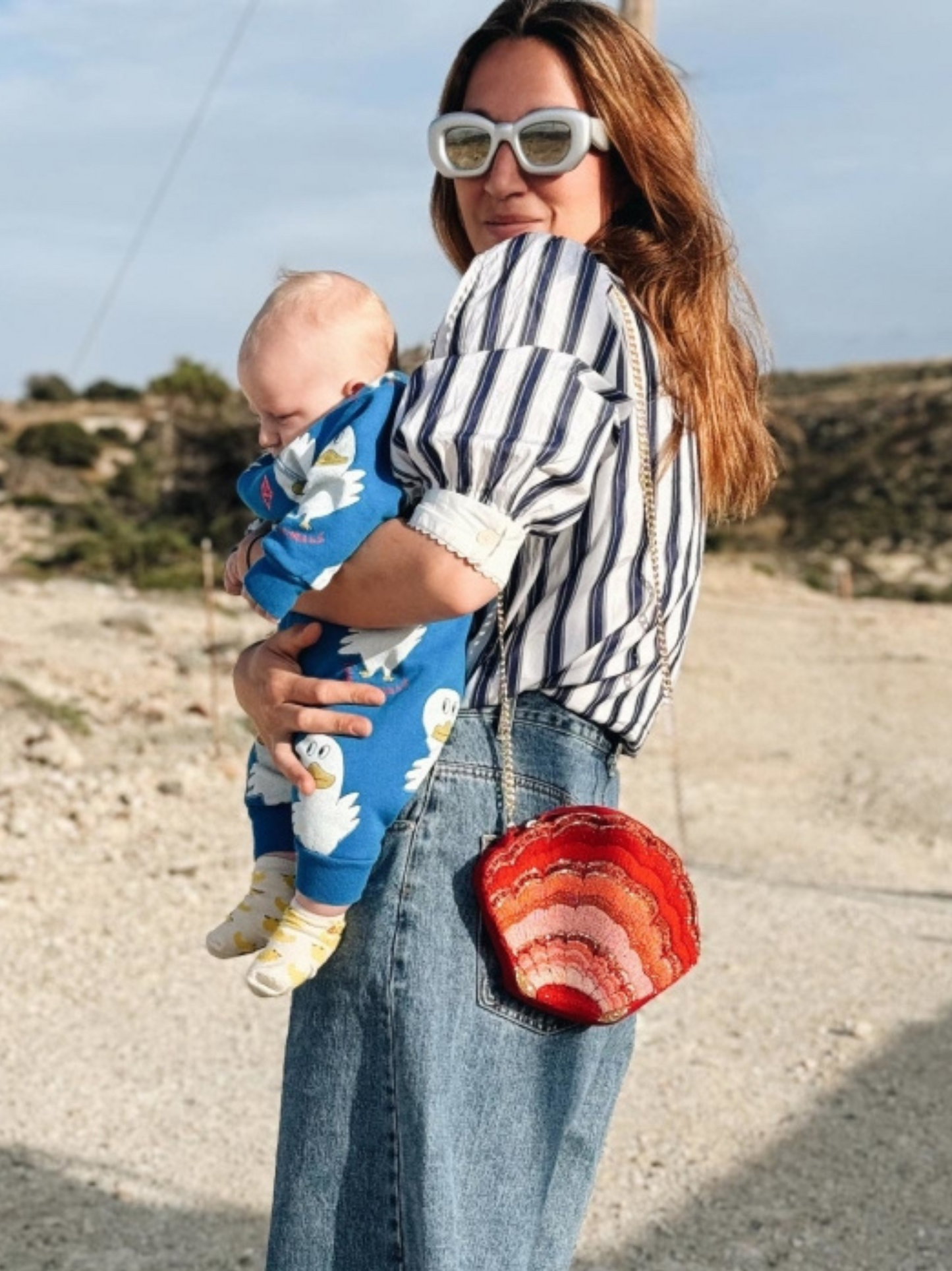 Coral Shell Bag