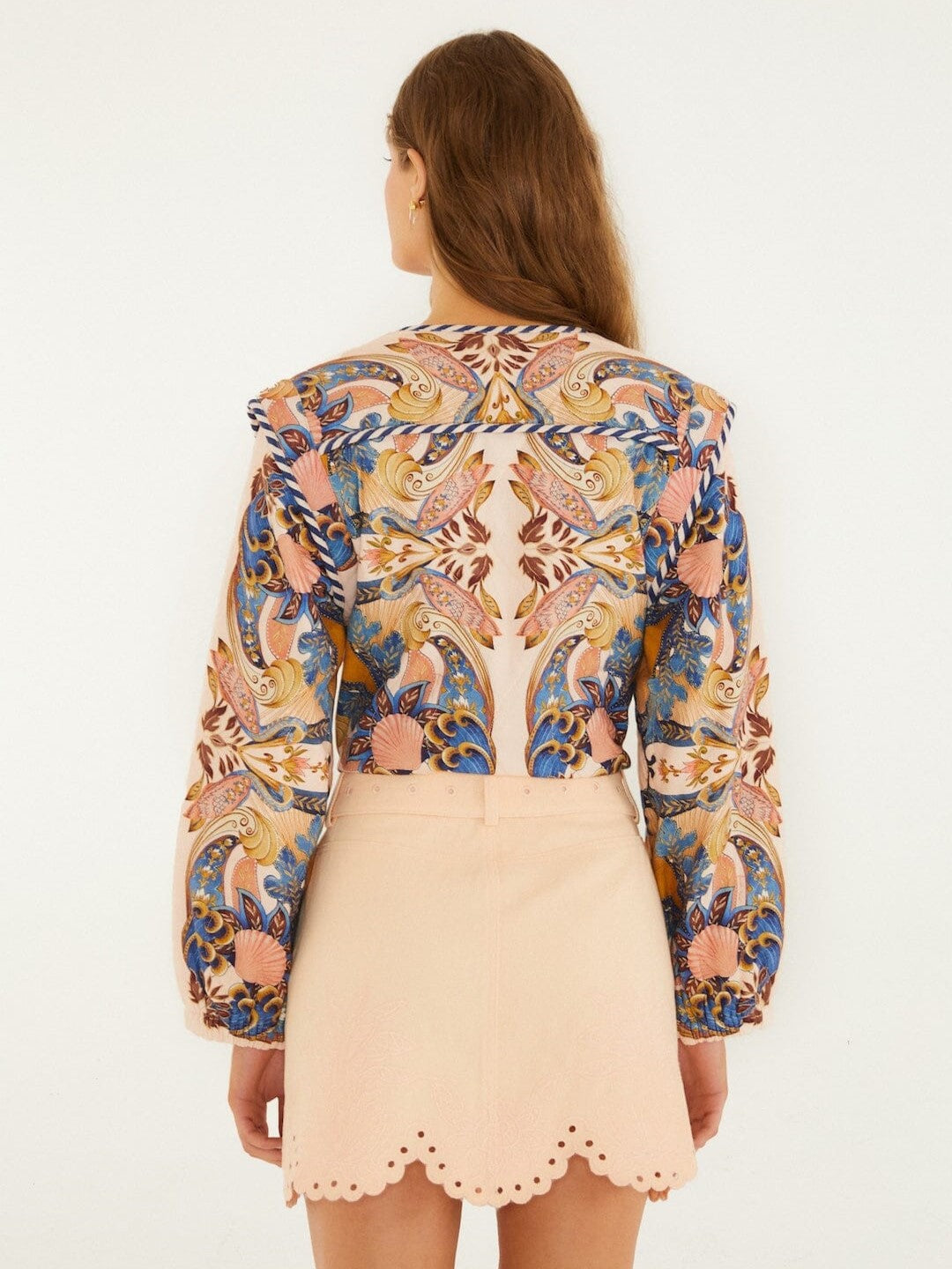 Colorful Pattern Buttoned Jacket By Farm Rio