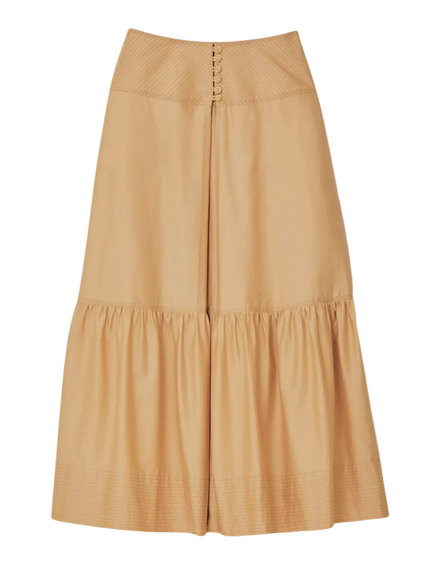 Midi Beige Skirt With Buttons By Farm Rio