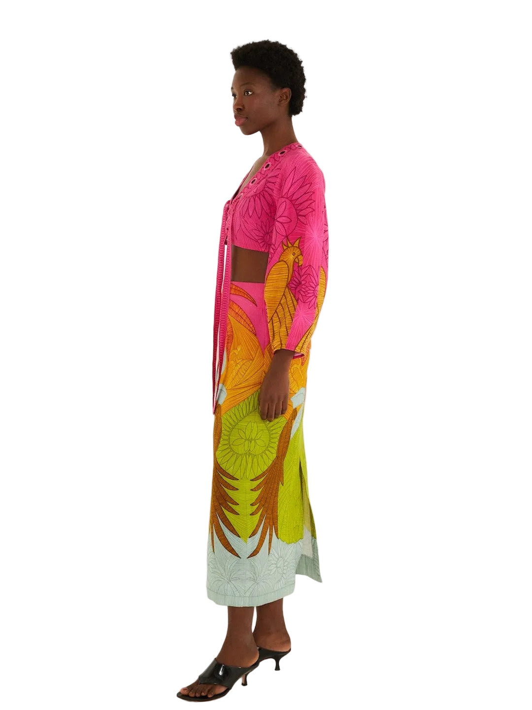 Multicolor Palm Tree Maxi Skirt By Farm Rio