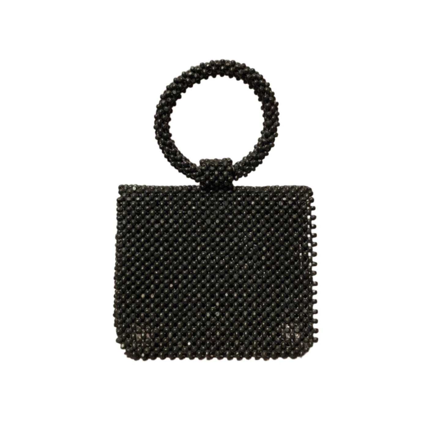 Wood Beads Boxed Clutch
