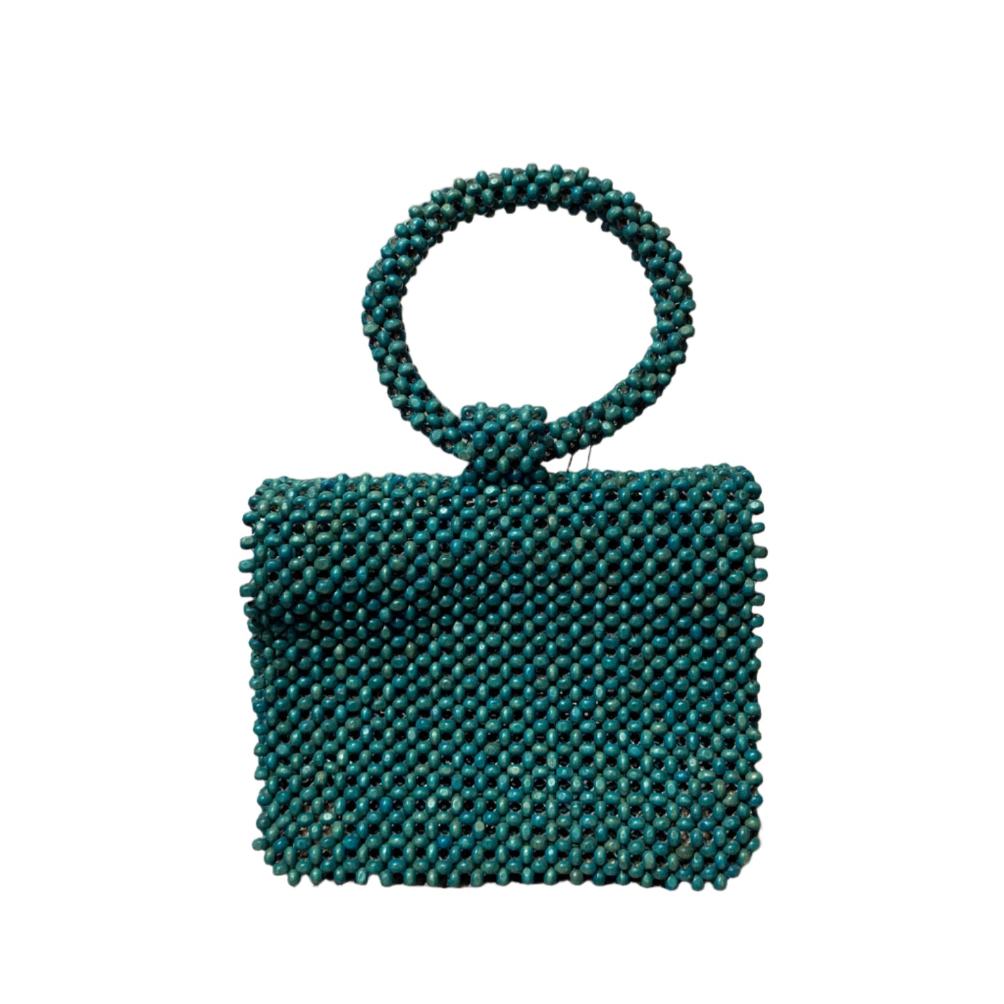 Wood Beads Boxed Clutch