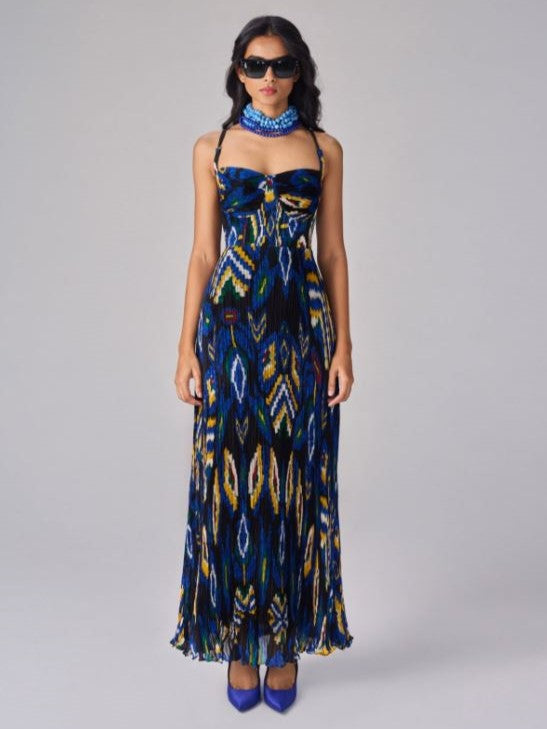 Micro Pleated Bustier Dress
