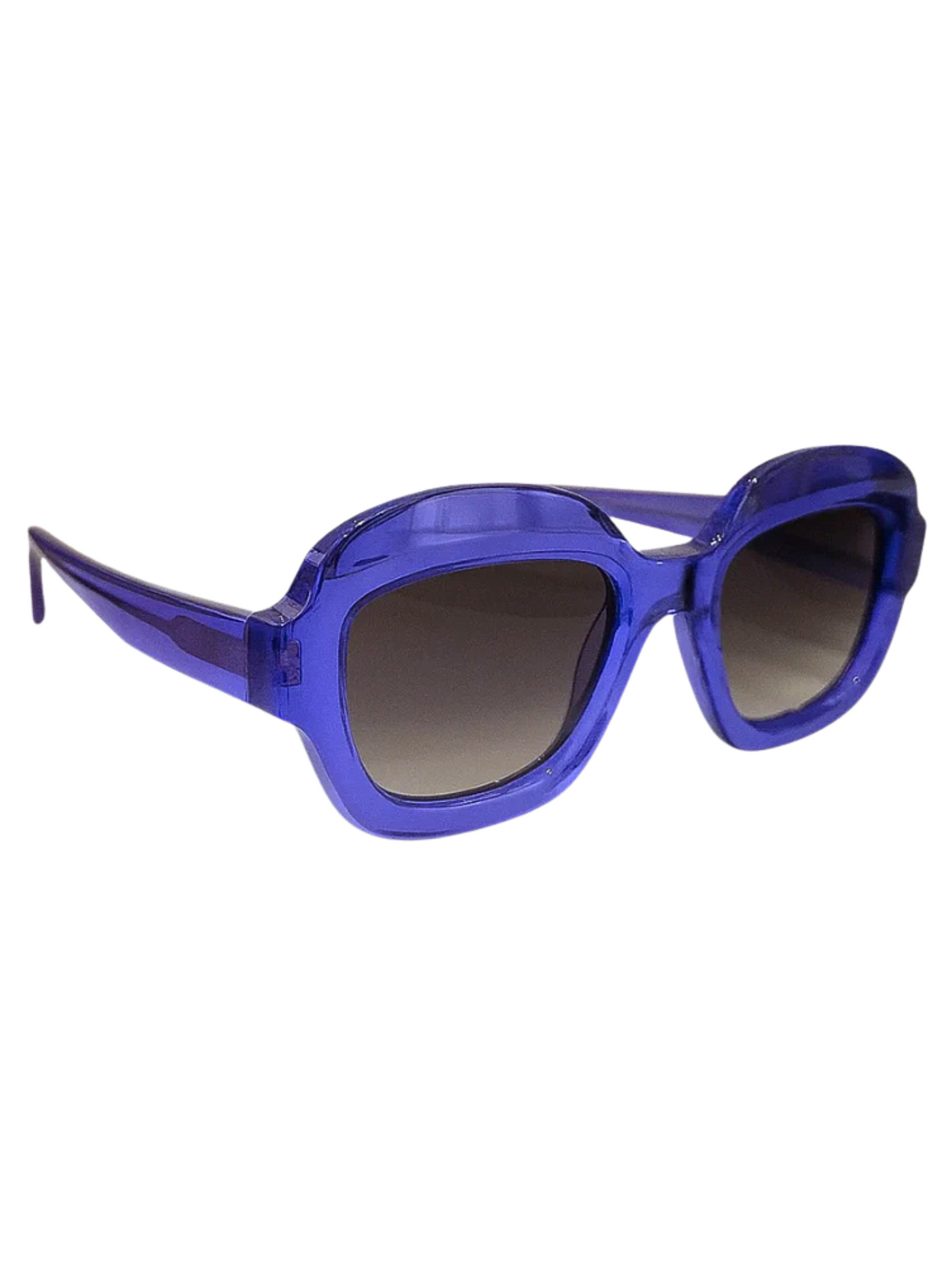 Blue sunglasses with gradient lenses