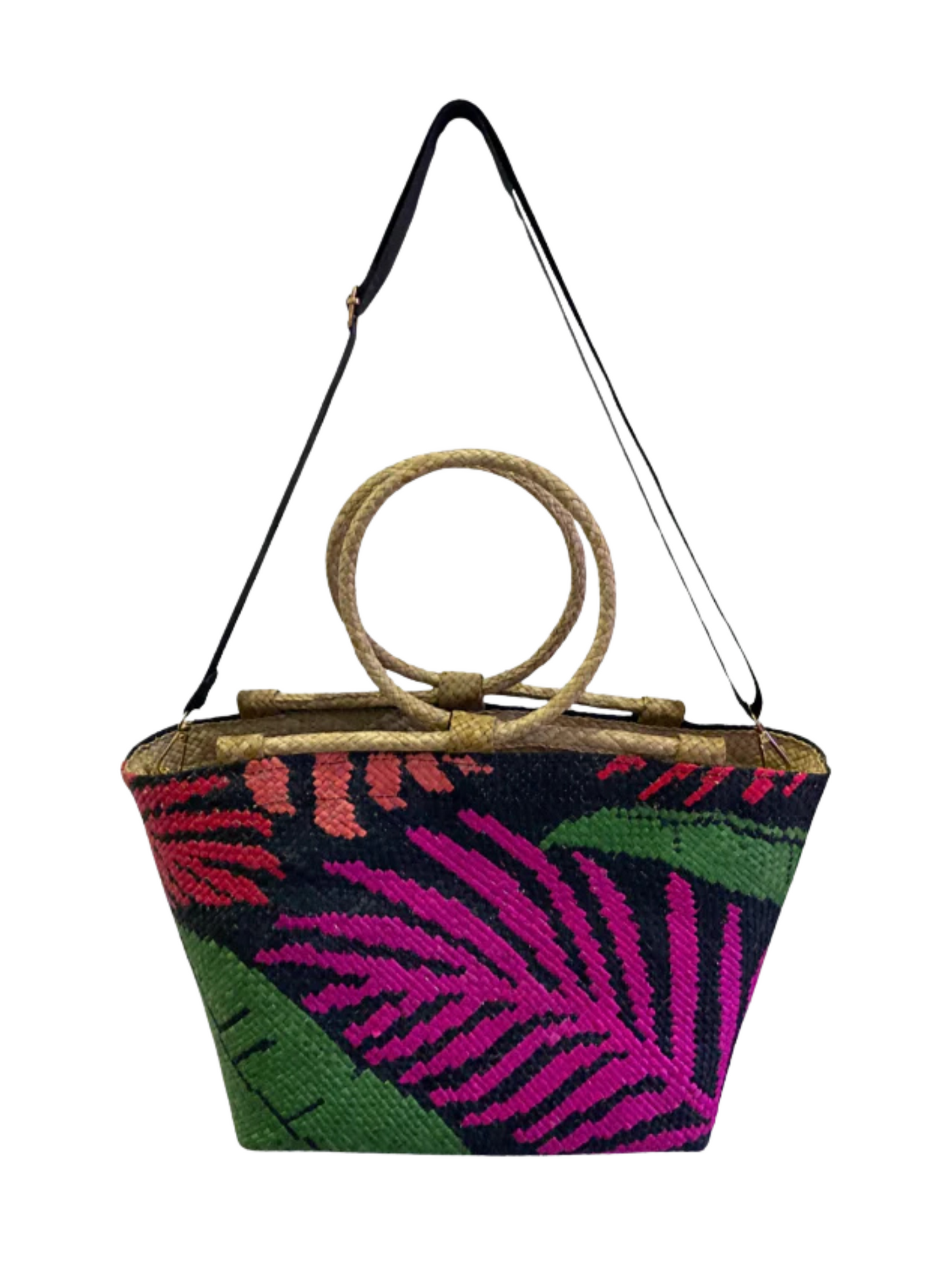 Handcrafted Banago bag in woven natural fibers