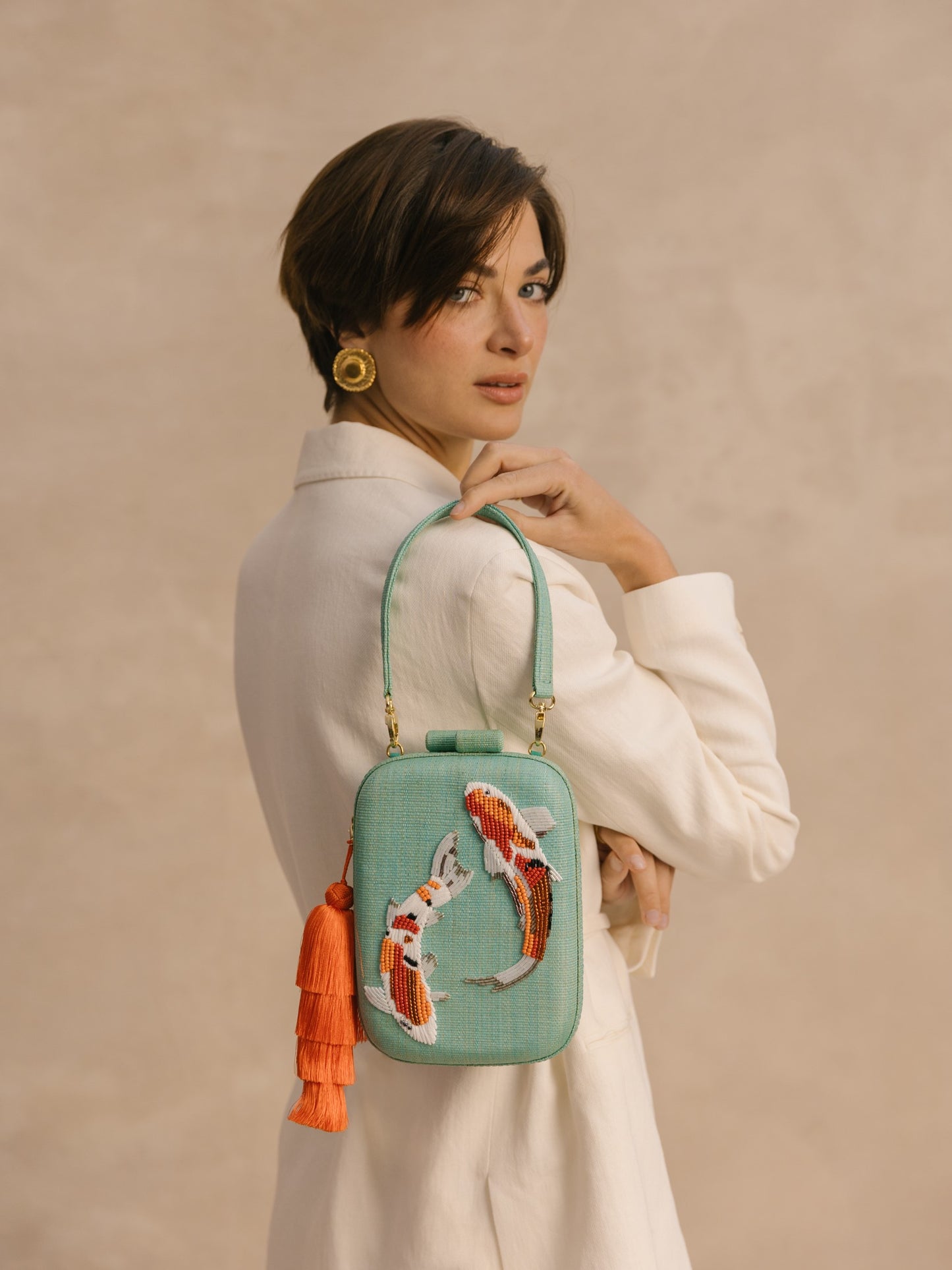 Mei Turquoise Clutch
