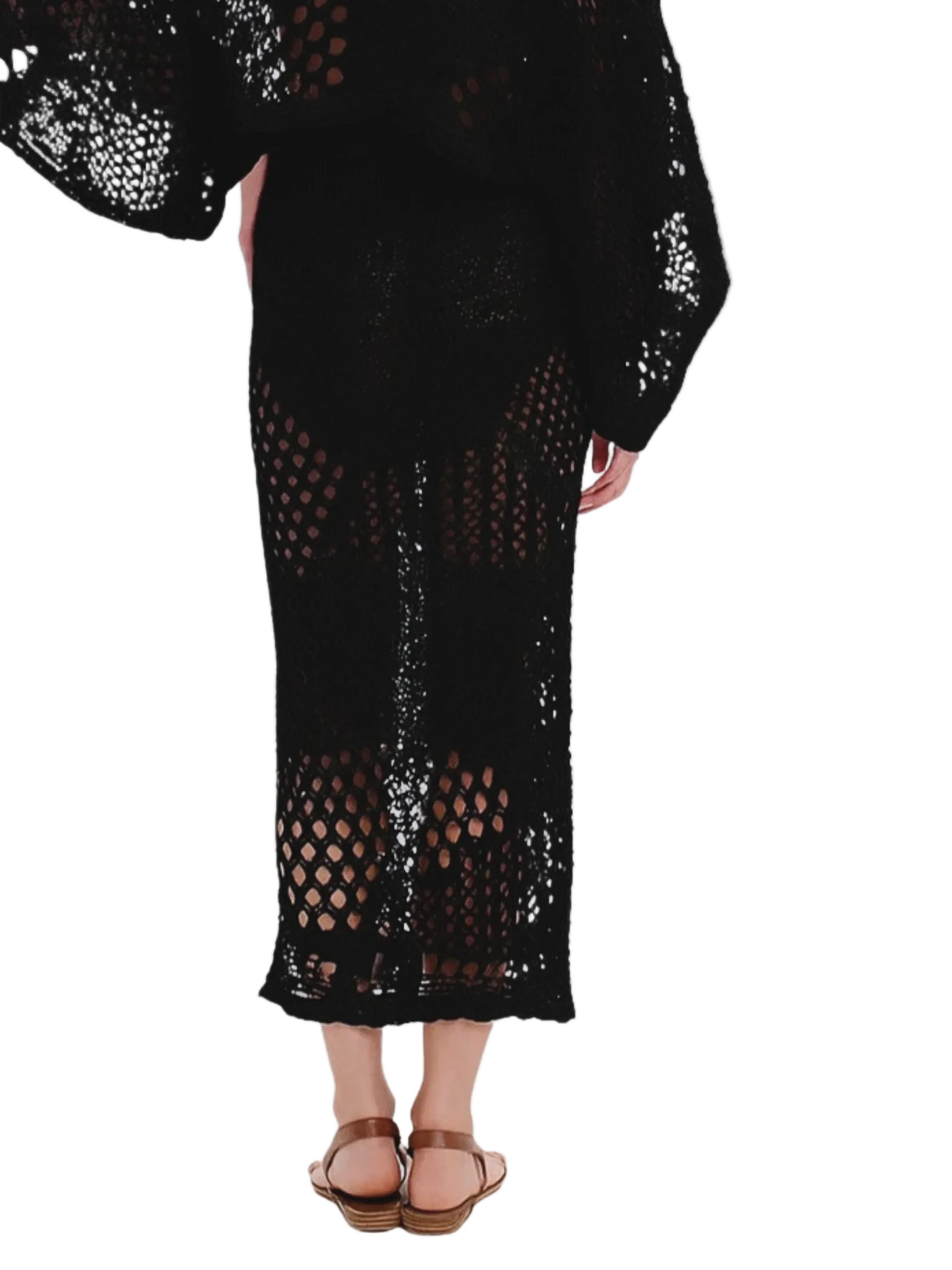 black crochet skirt