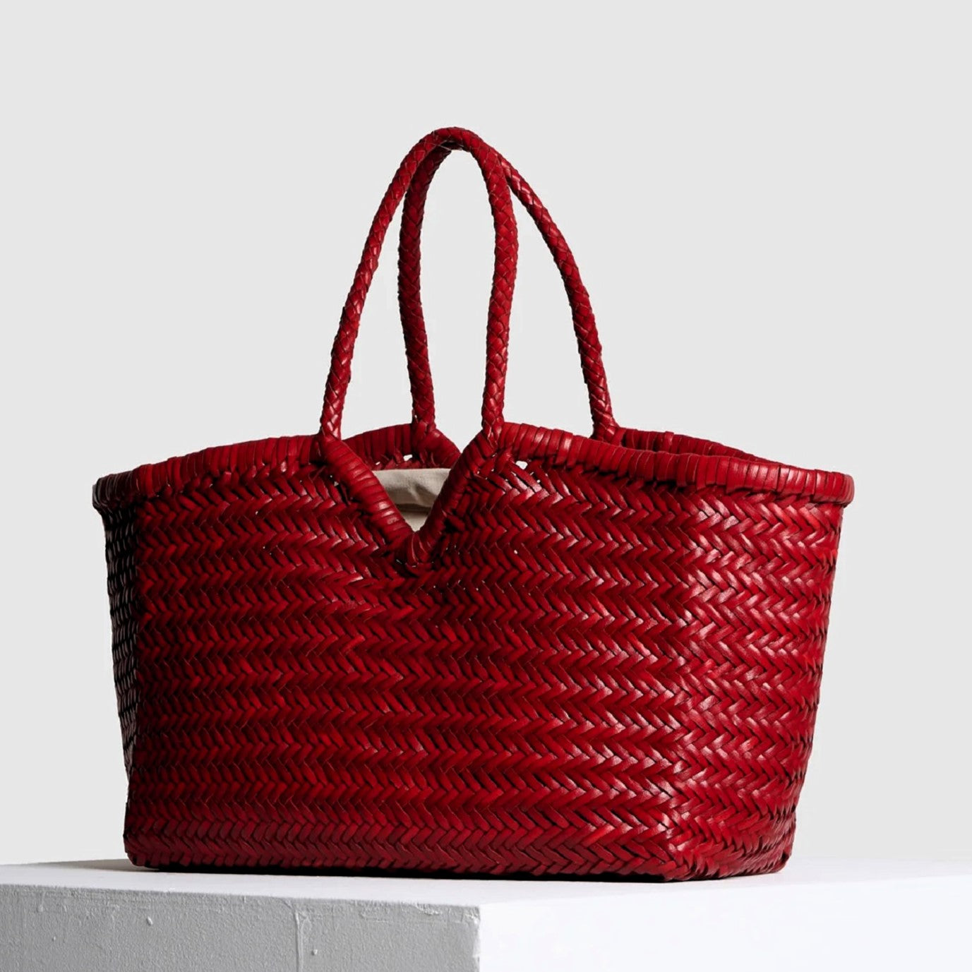 Woven Leather Tote