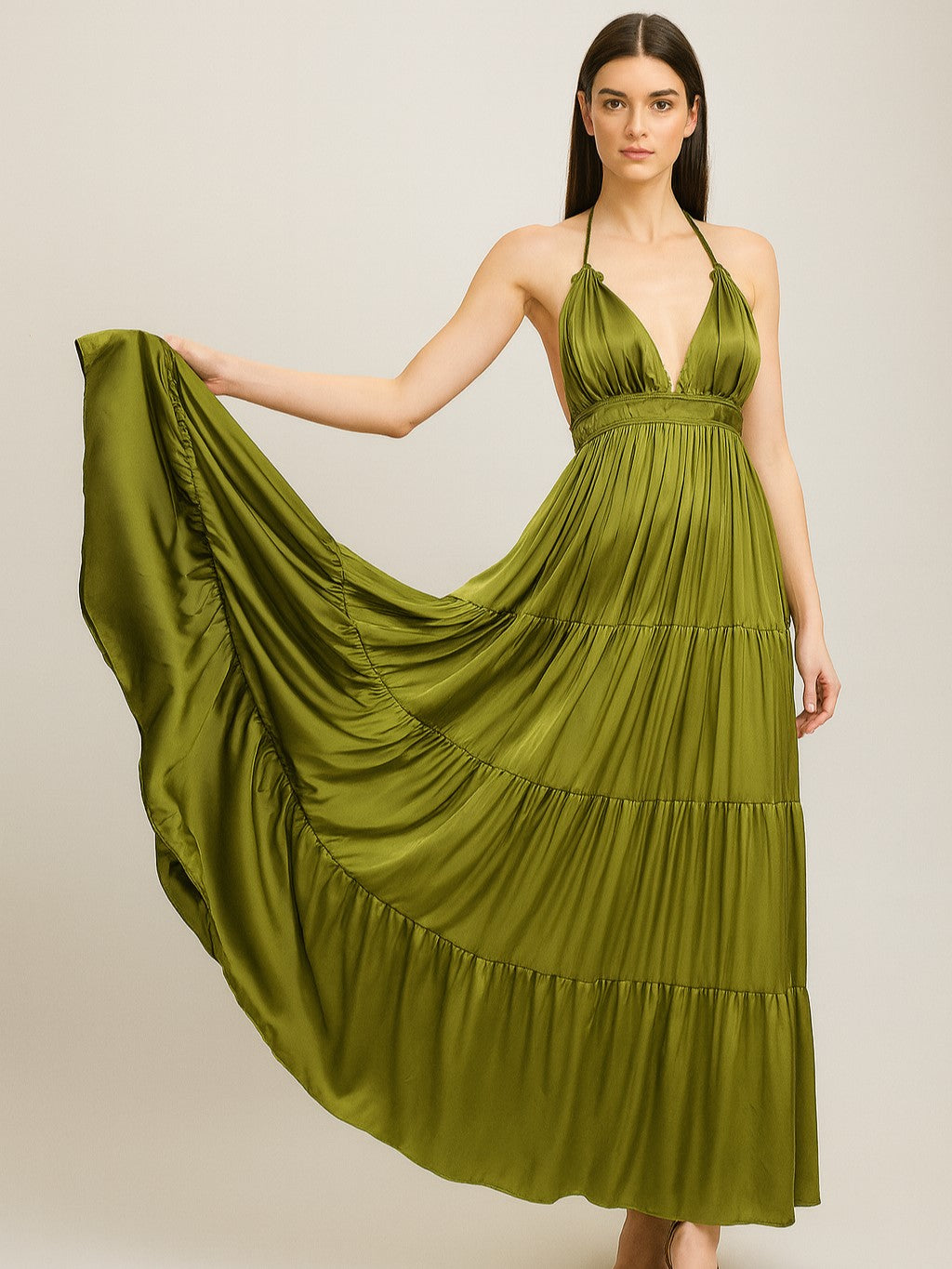 Silk Lily Maxi Dress