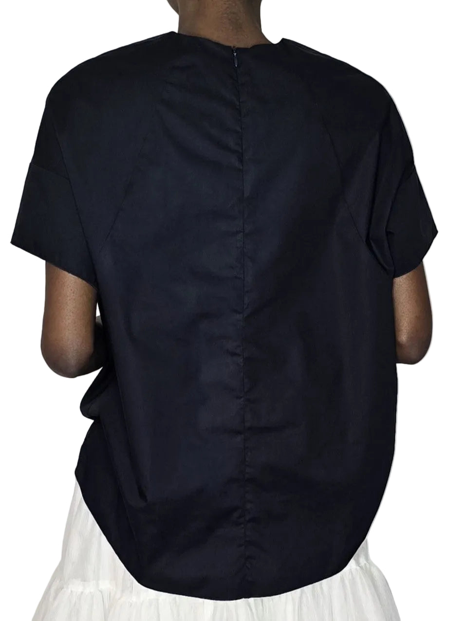black Loose Shirt with Band