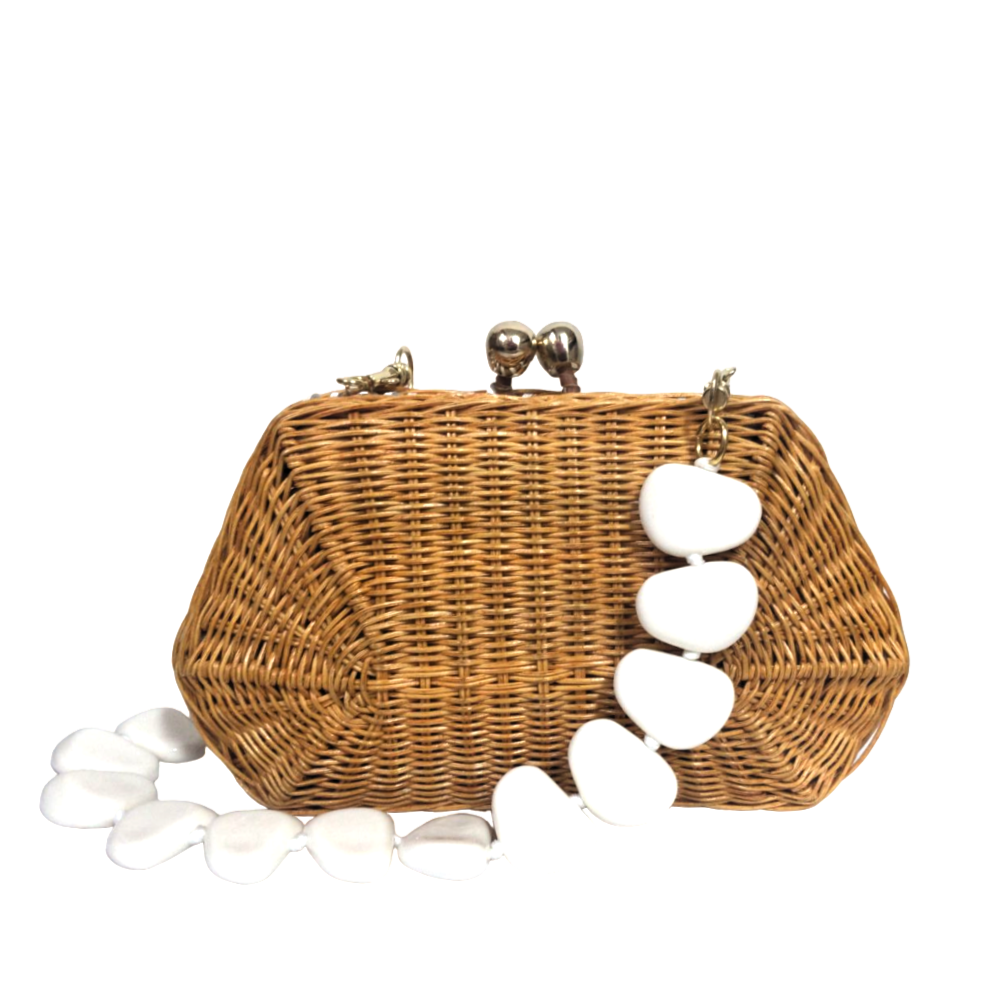 Blanca Wicker Clutch