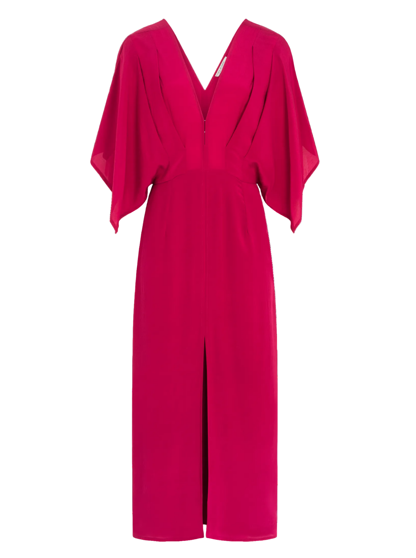 pink dress with a deep neckline
