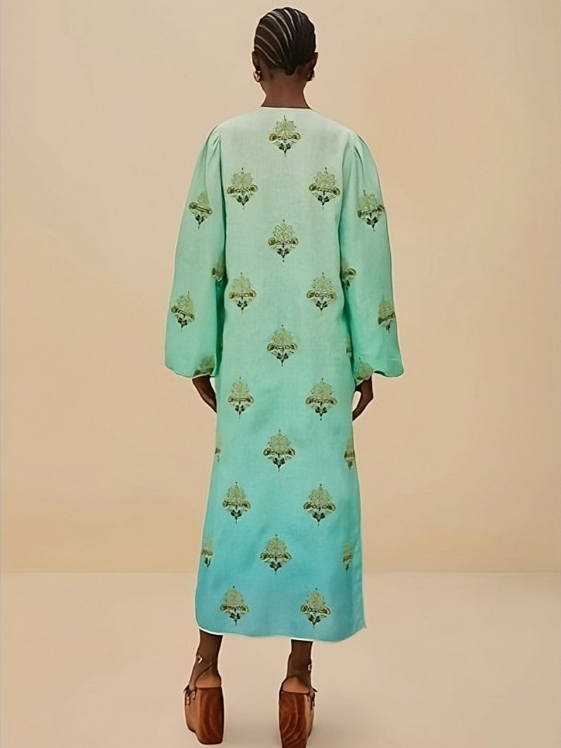 Turquoise Palm Tree Tunic