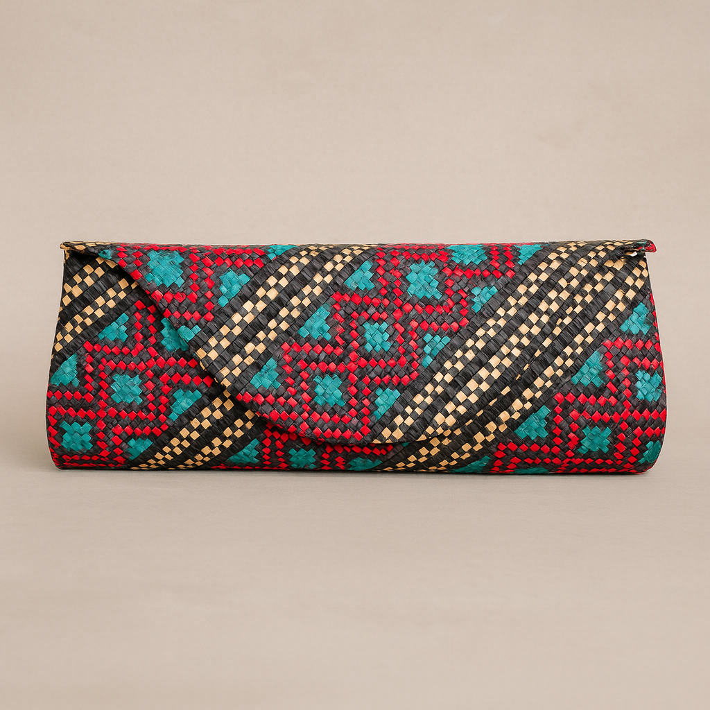 Woven Straw Clutch