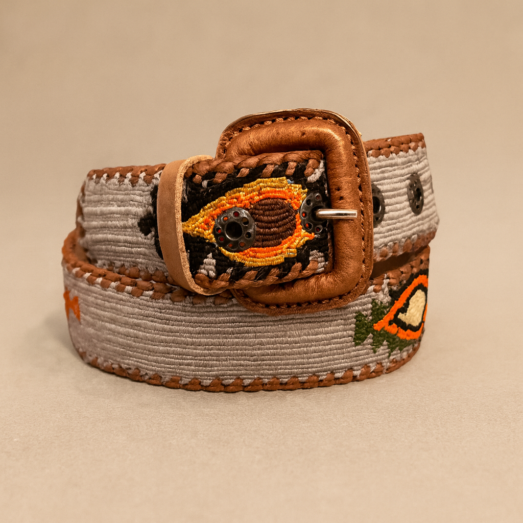 Guatemalan Gray Belt Silk Embroidery