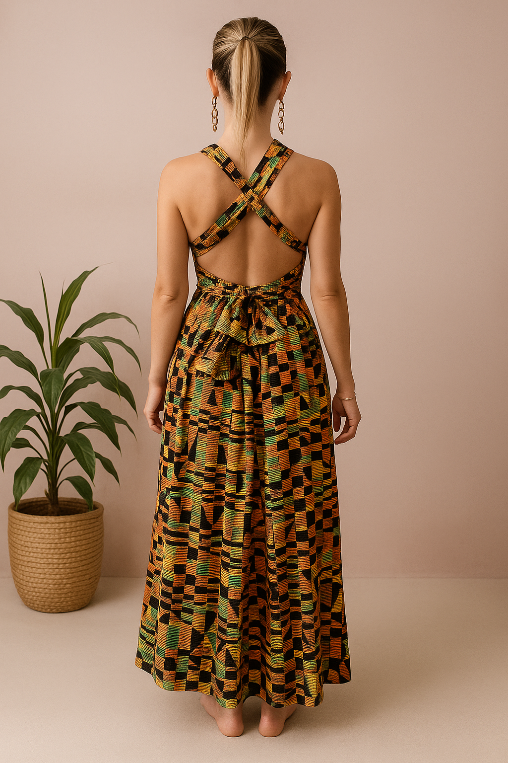 Ankara Print Infinity dress