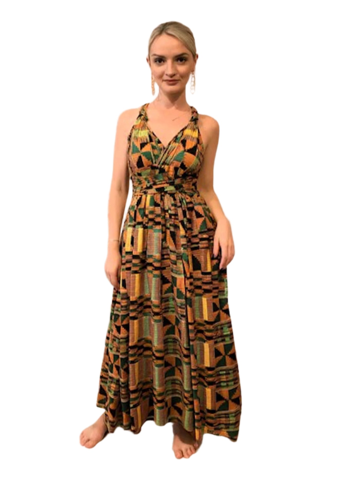 Ankara Print Infinity dress