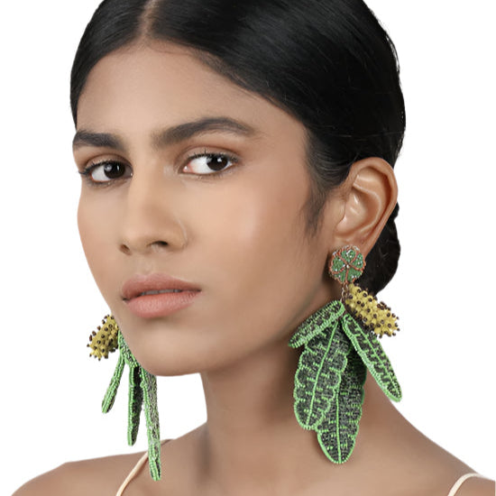 Banana Leaf Earrings