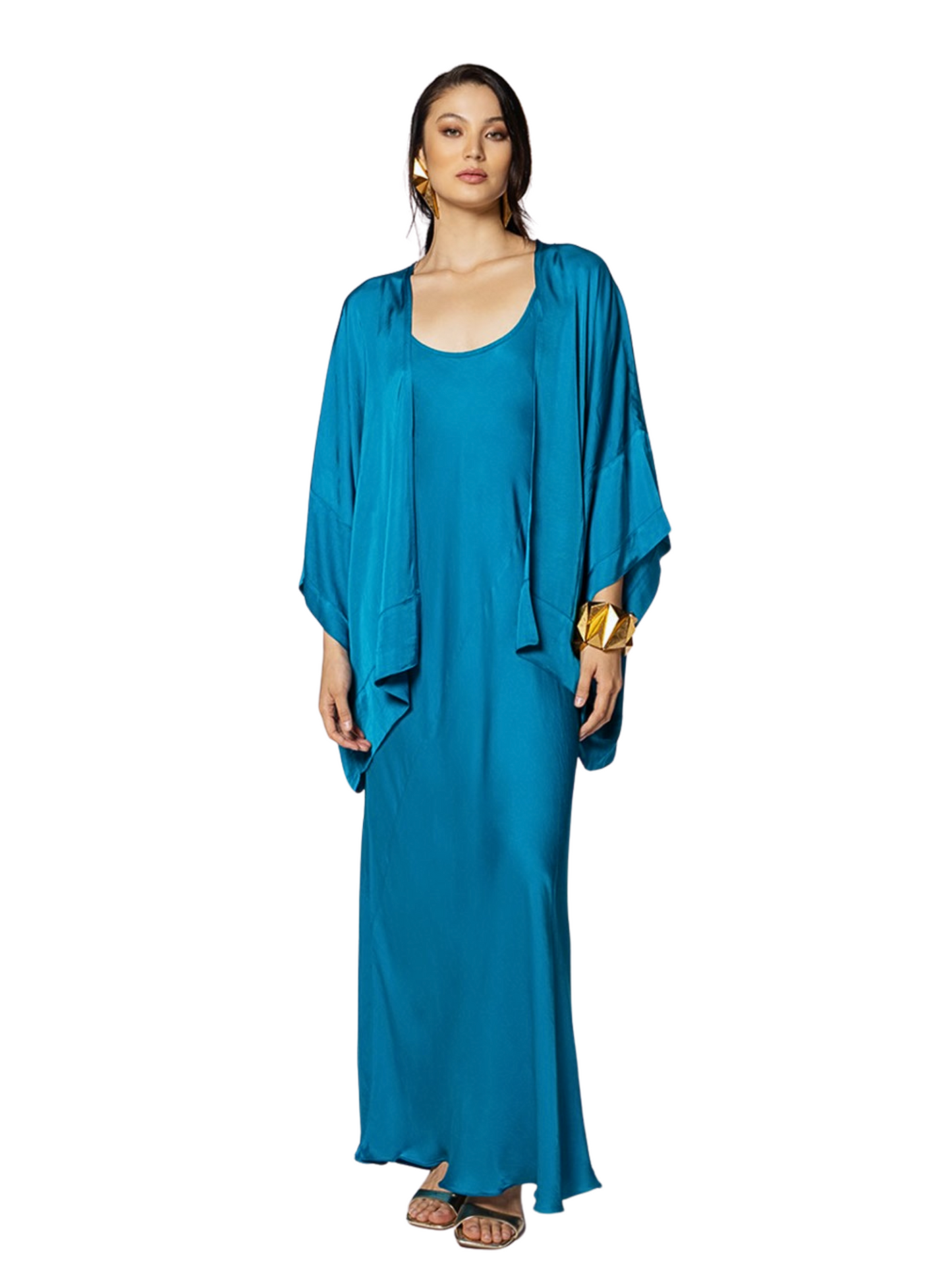 turquoise blue maxi dress