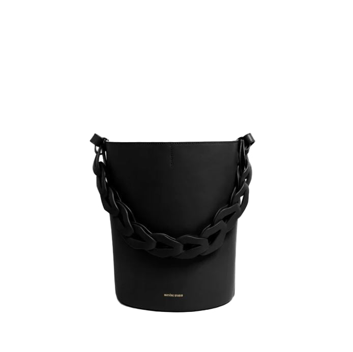 Louise Large Black Bucket Bag