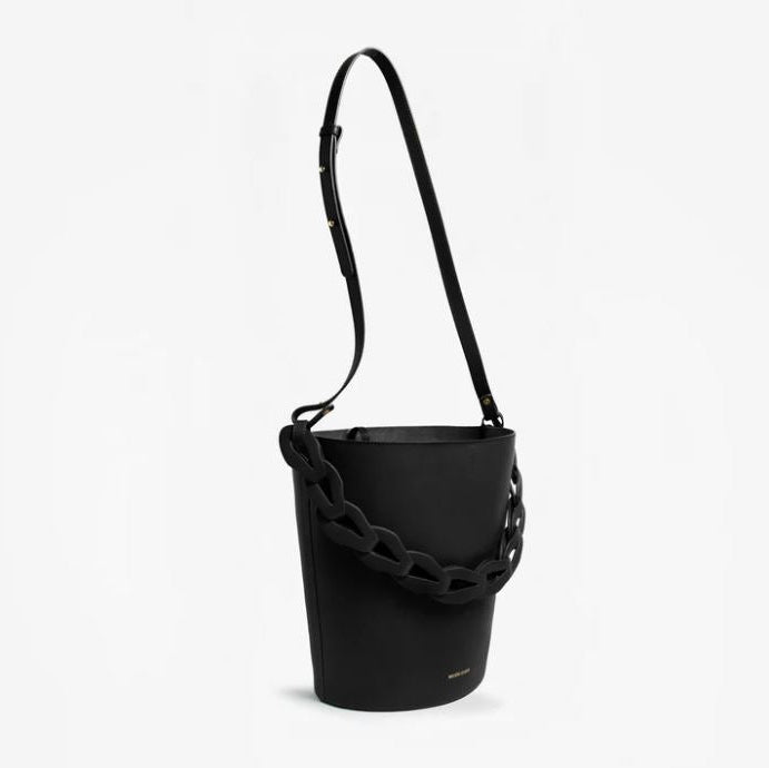 Louise Large Black Bucket Bag