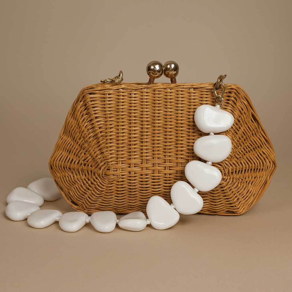 Blanca Wicker Clutch