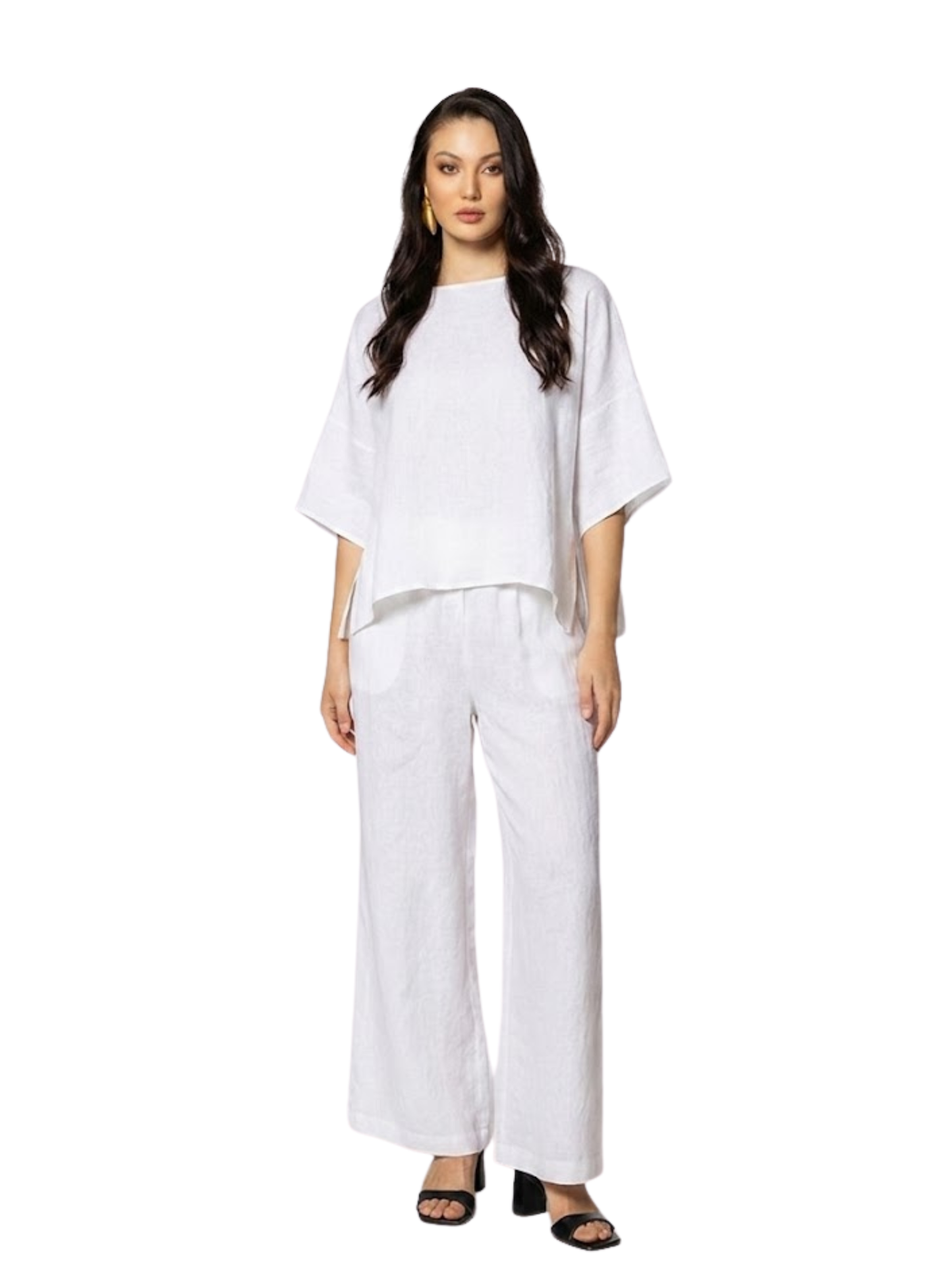 white linen blouse