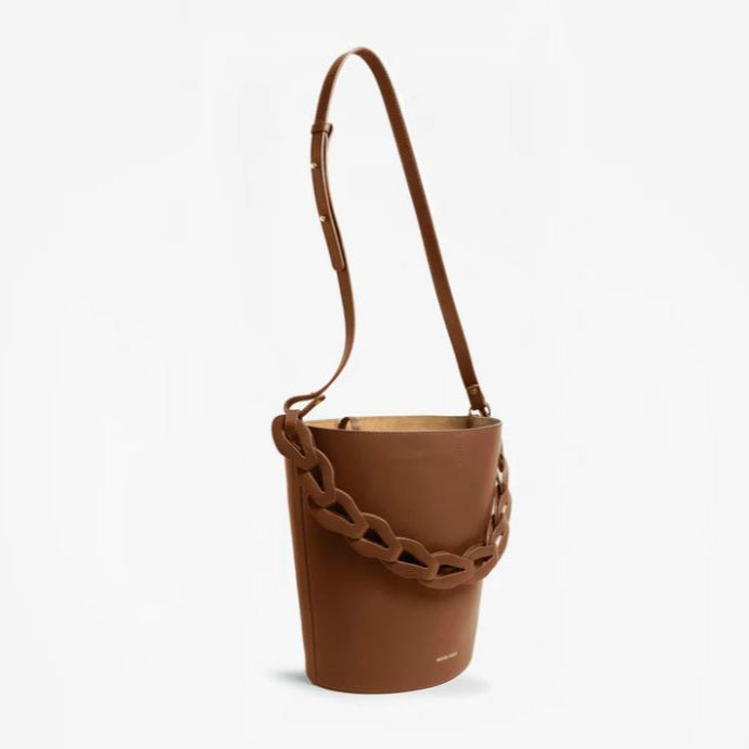 Louise Large Brown Bucket Bag