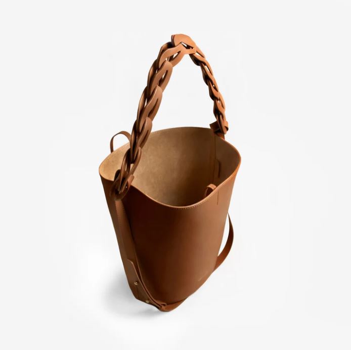Louise Large Brown Bucket Bag