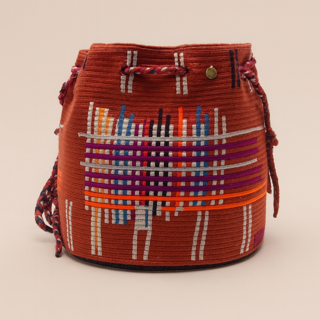 Handmade Medium Wayuu Anemon Terracota