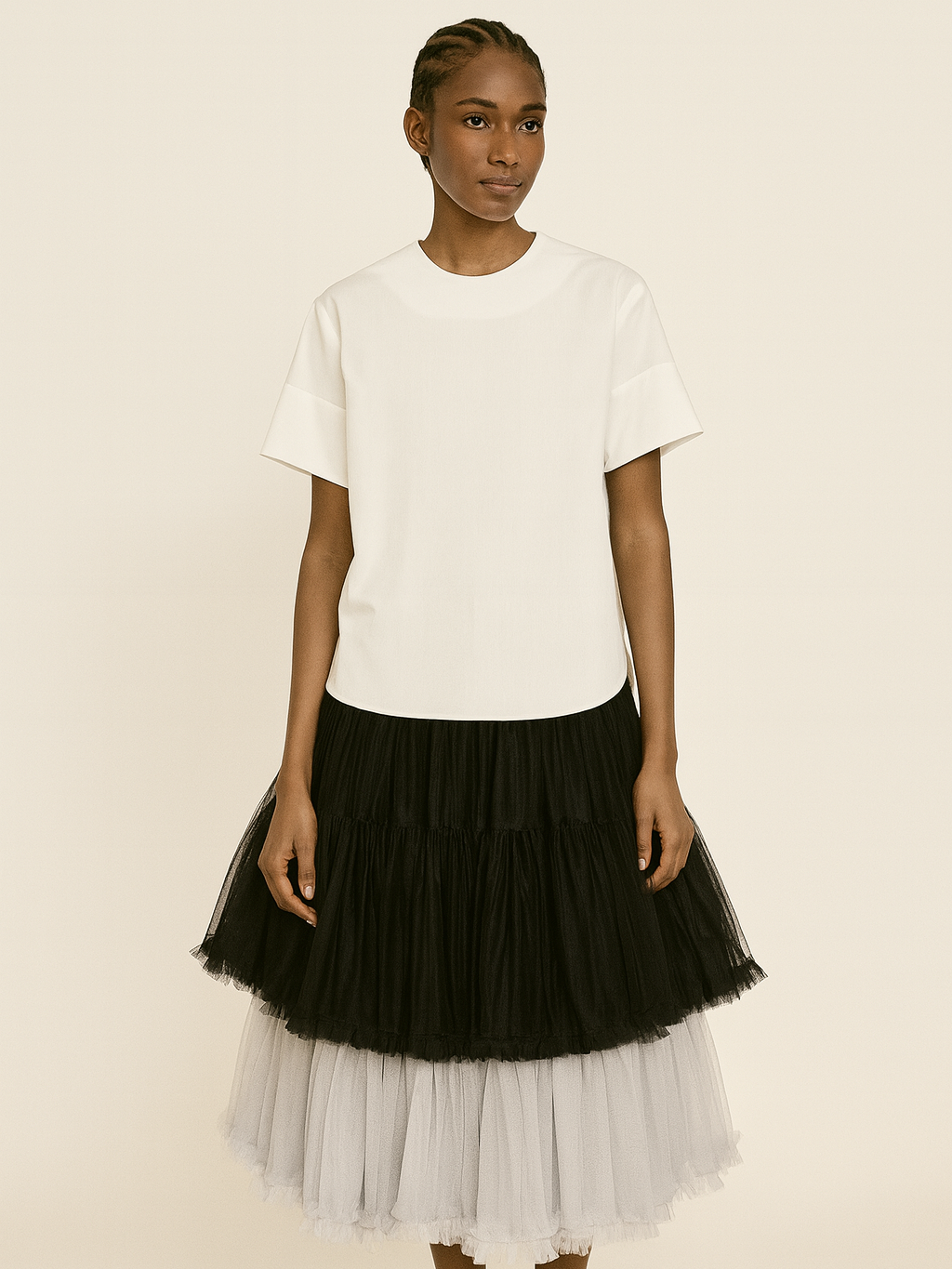 Poplin Loose Shirt with Band