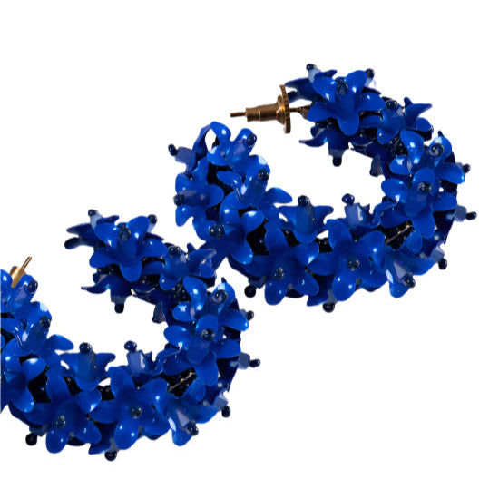 Flower Small Hoop Earrings