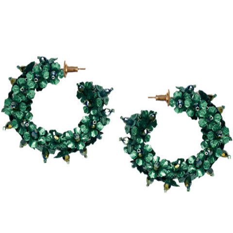 Flower Small Hoop Earrings