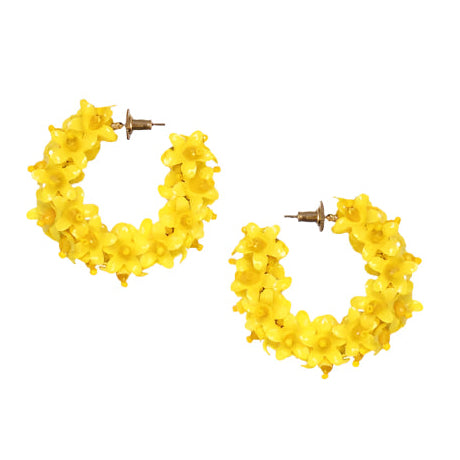 Flower Small Hoop Earrings