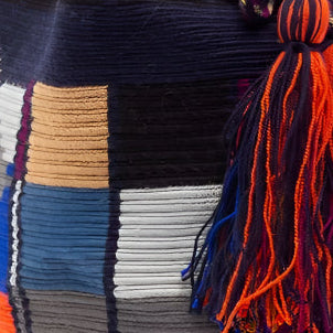 Handmade Small Crossbody Wayuu Crab Blue