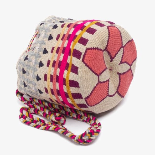 Handmade Small Crossbody Wayuu Swan Yellow