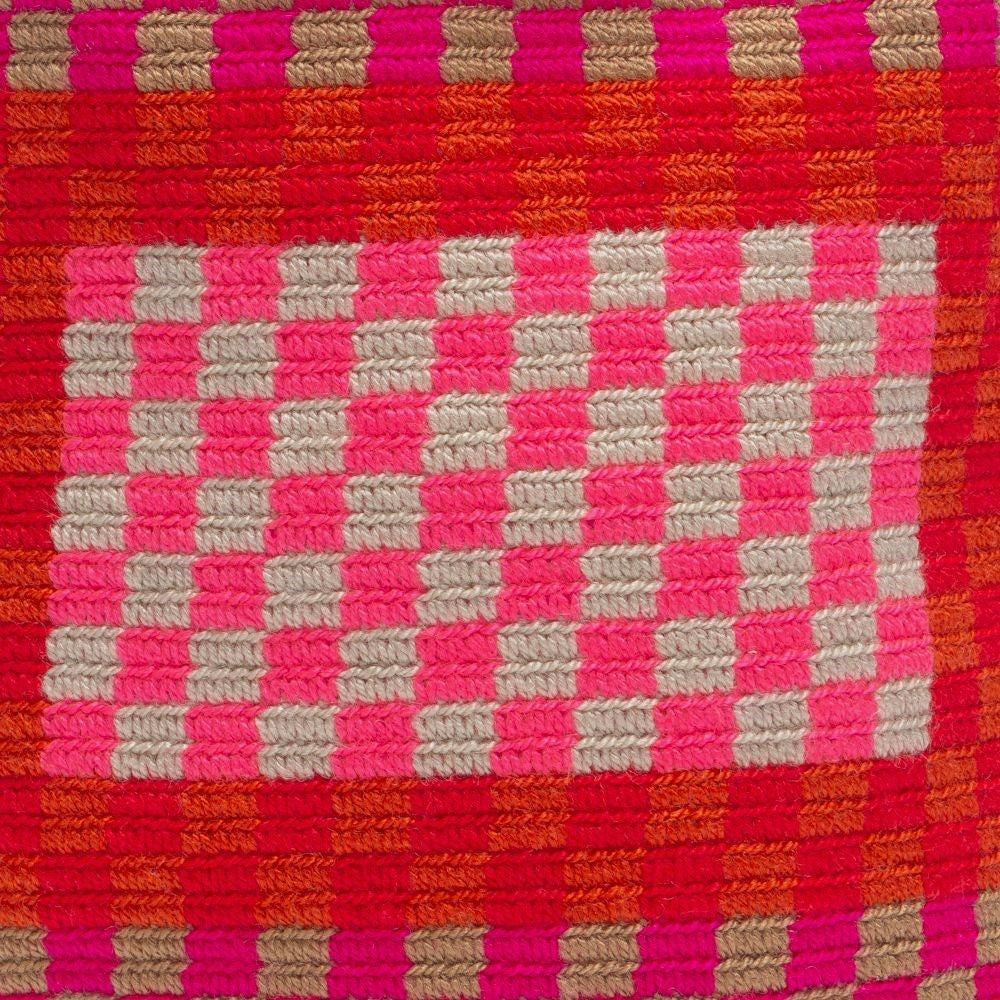 Handmade Small Crossbody Wayuu Pelican Pink